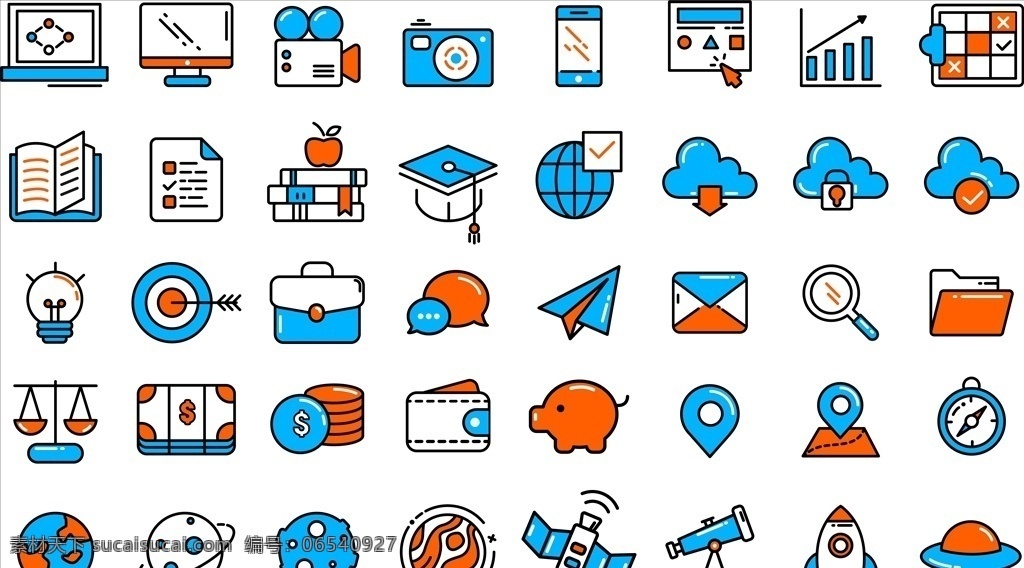 40个图标 ui 图标 icon 二维 线条 移动界面设计 图标设计