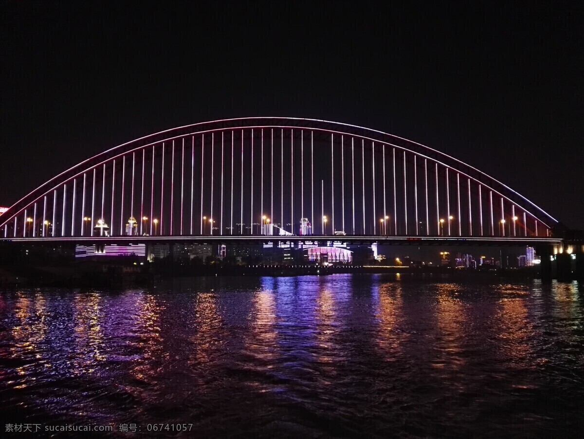 夜色 下 美丽 武汉长江大桥 夜景 武汉 长江大桥 轮渡 旅游摄影 国内旅游