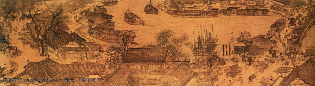 清明上河图 全 图 北京故宫博物院 藏 张择端 水墨画 文化艺术 绘画书法 设计图库