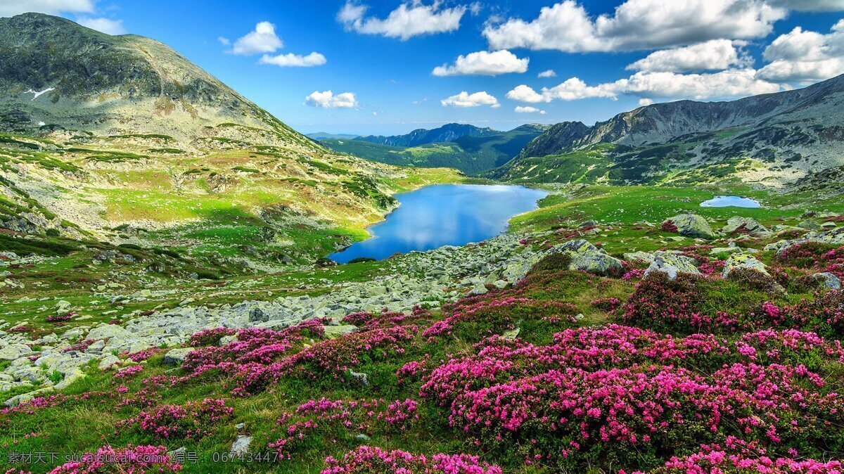 群山 湖泊 草地 风景 天空 自然景观 自然风景