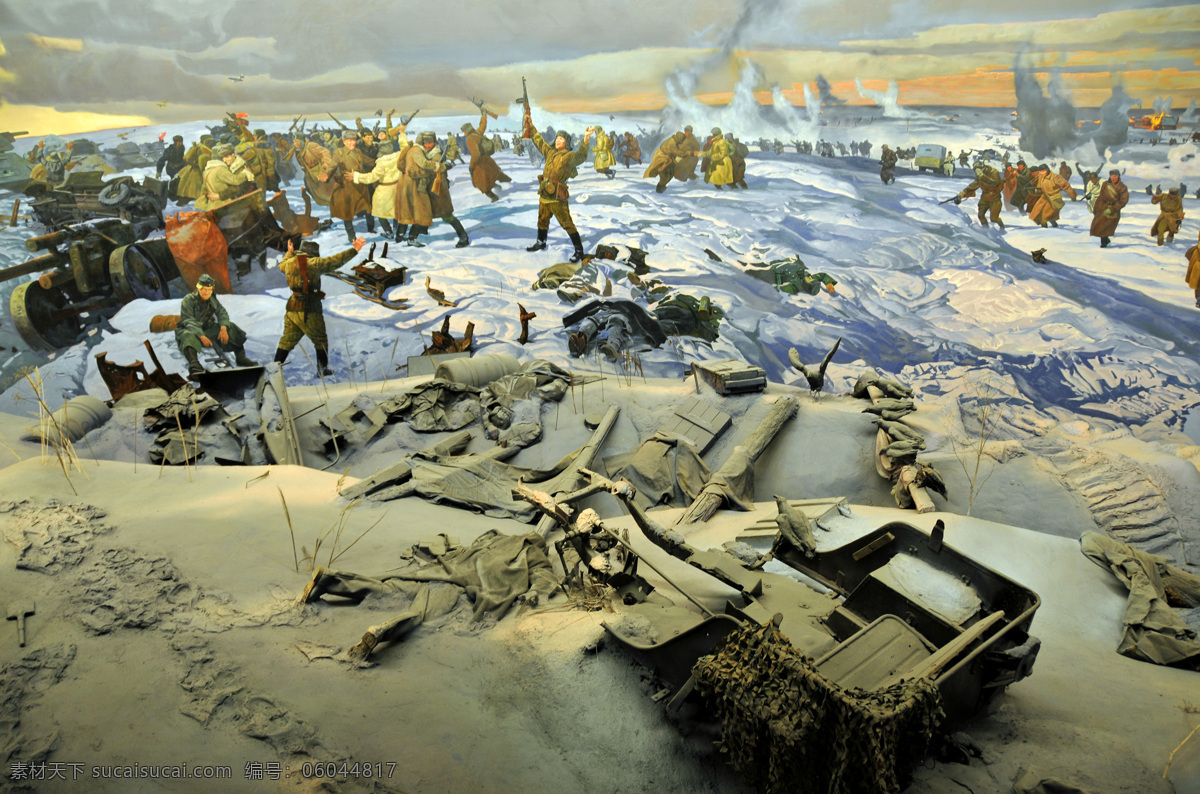 会师 斯大林格勒 战役 二战 1942 苏联红军 前线 苏德战争 油画 世界名画 绘画书法 文化艺术