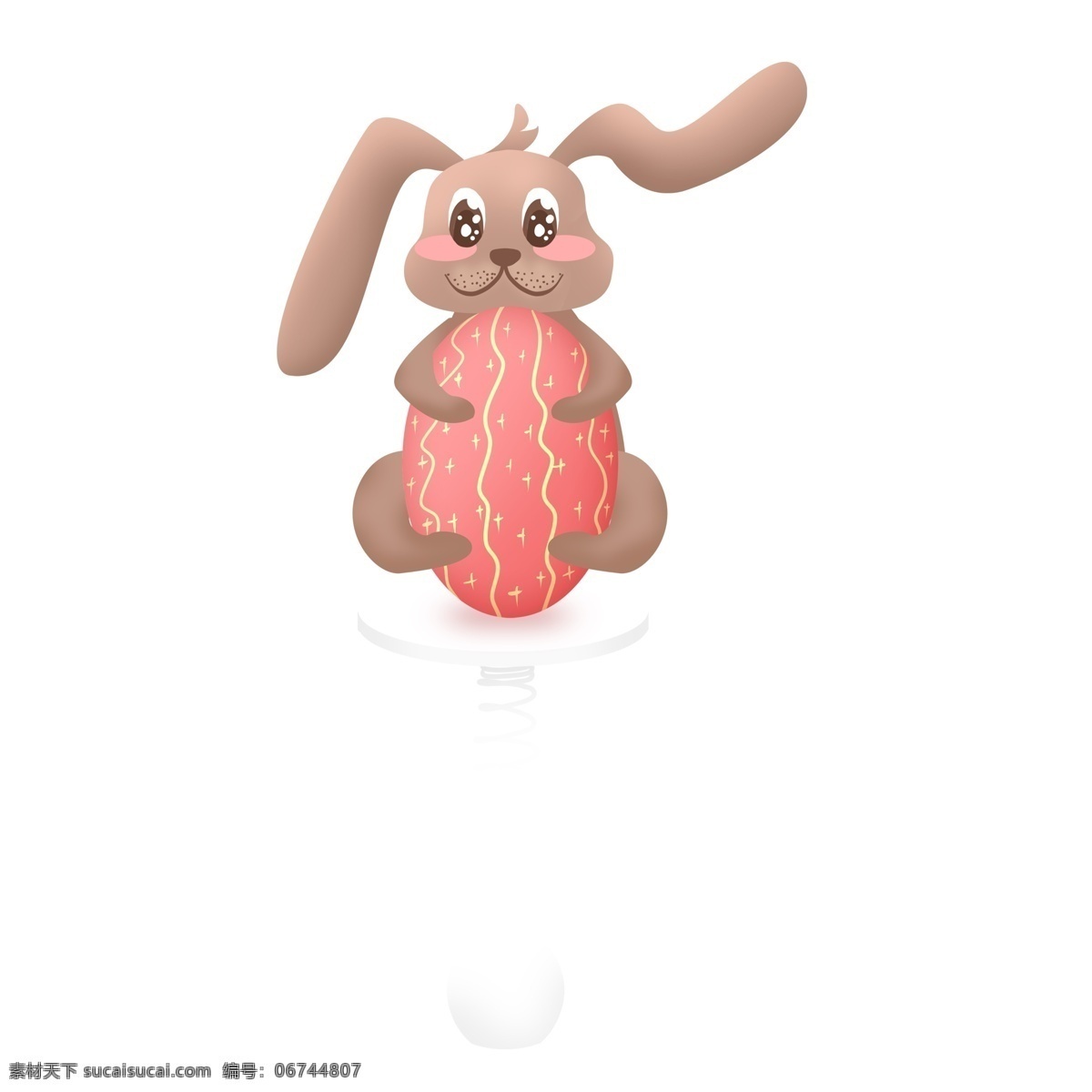 可爱 彩蛋 兔子 动物 卡通 透明素材 装饰元素 可爱风