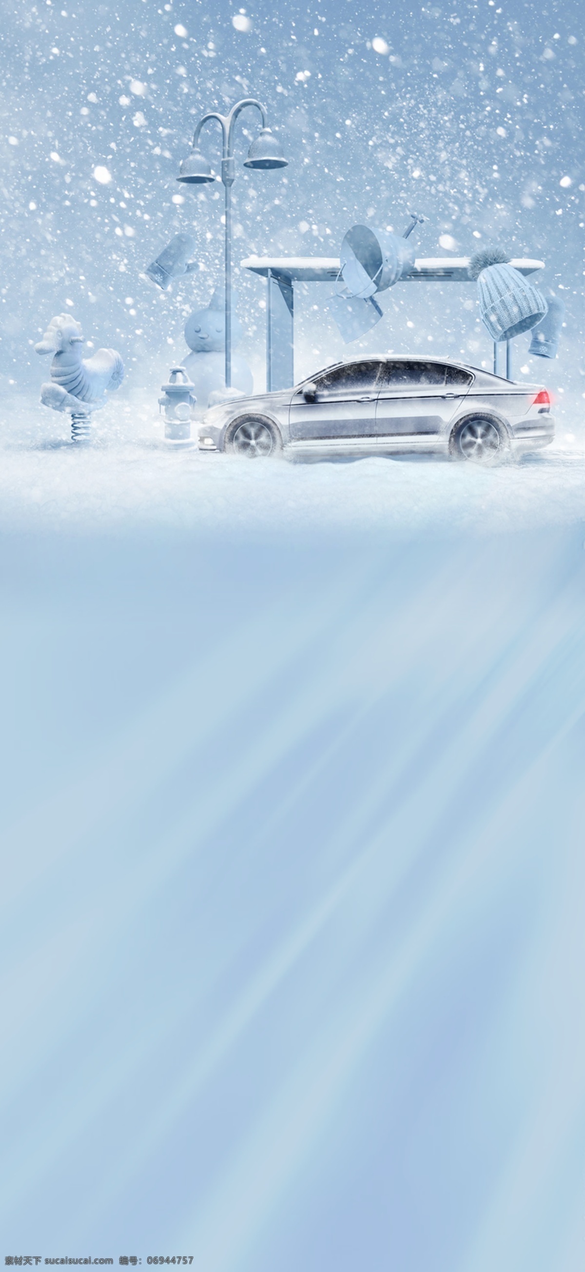 车位 冬天海报 地产海报图片 地产车位 下雪天 冬季车位 地产