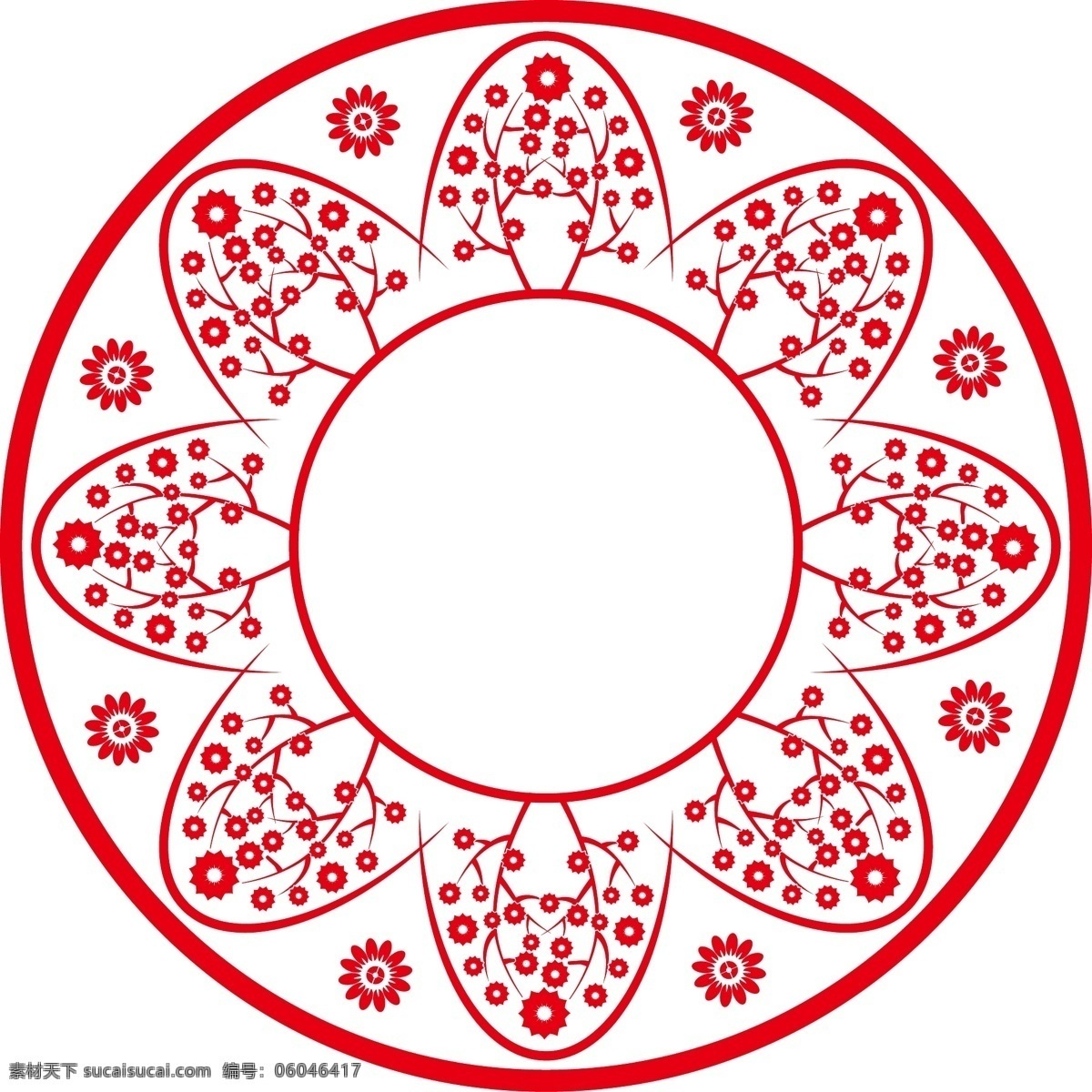 复古 底纹 怀旧 中 国风 团花 传统文化 红色 花纹 壁画 花 花团 吉祥图像 矢量团花 文化艺术