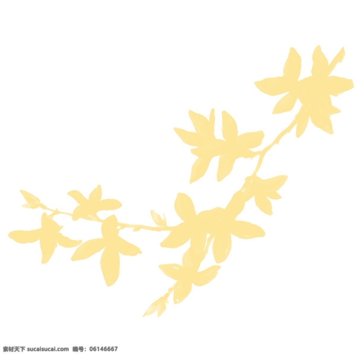 漂亮 小金 叶子 树枝 金黄色