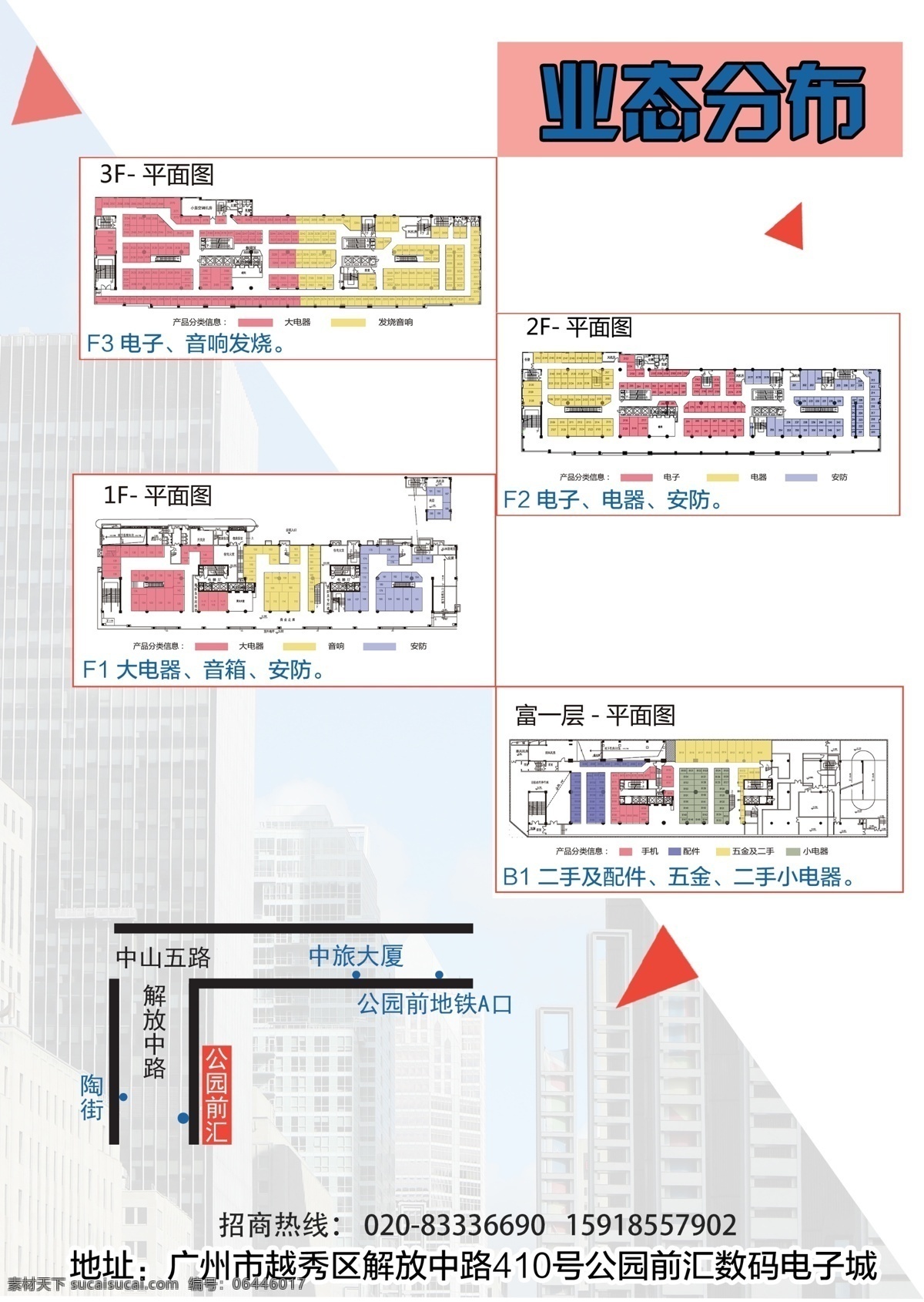 宣传单 业态 分布 dm 企业 业态分布 海报 白色