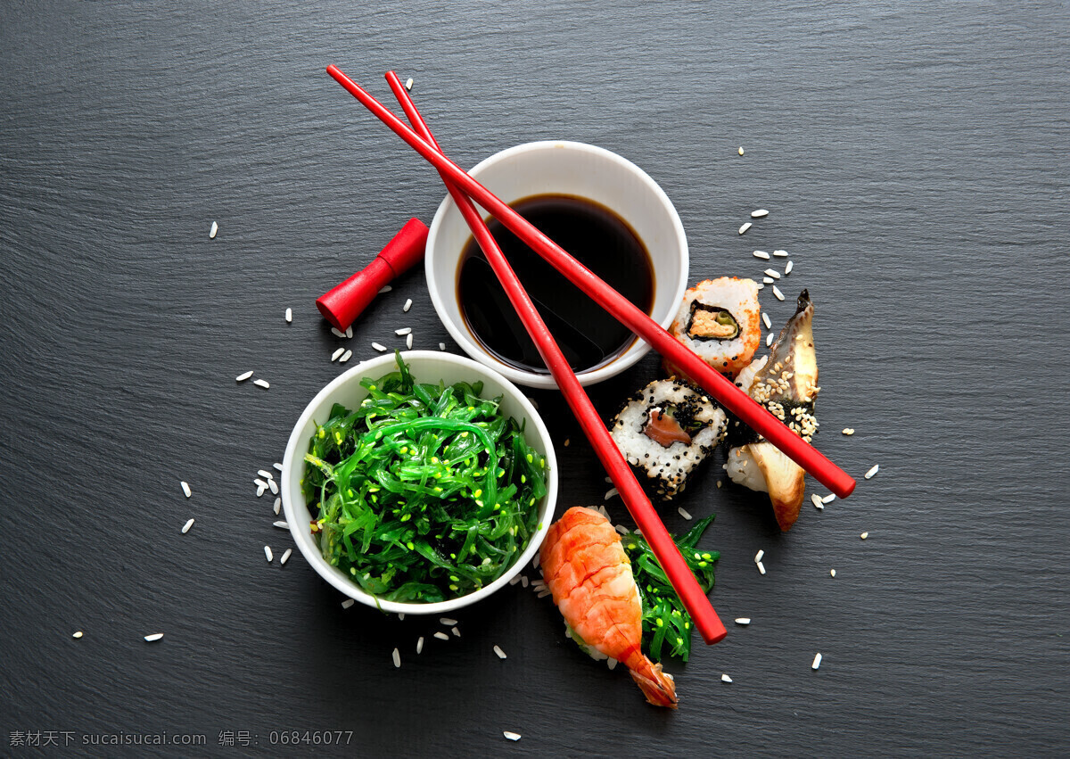 经典 日本 紫菜 卷 紫菜卷 寿司 绿菜 鱼 餐饮美食 西餐美食