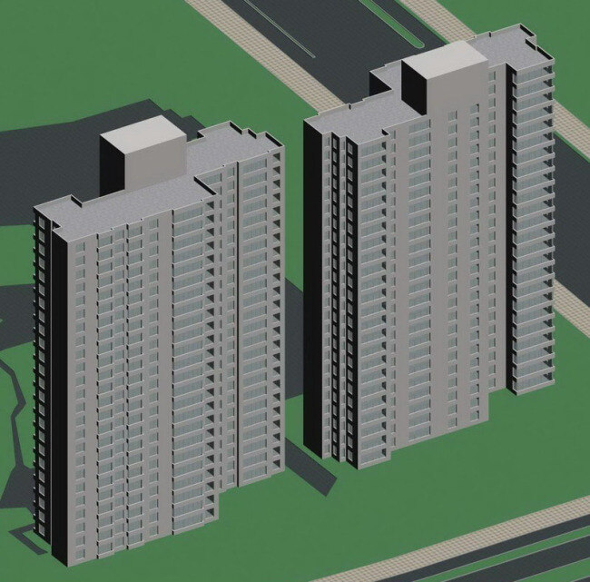 高层 板式 住宅楼 3d 模型 3d模型 板式住宅楼 3d模型素材 建筑模型