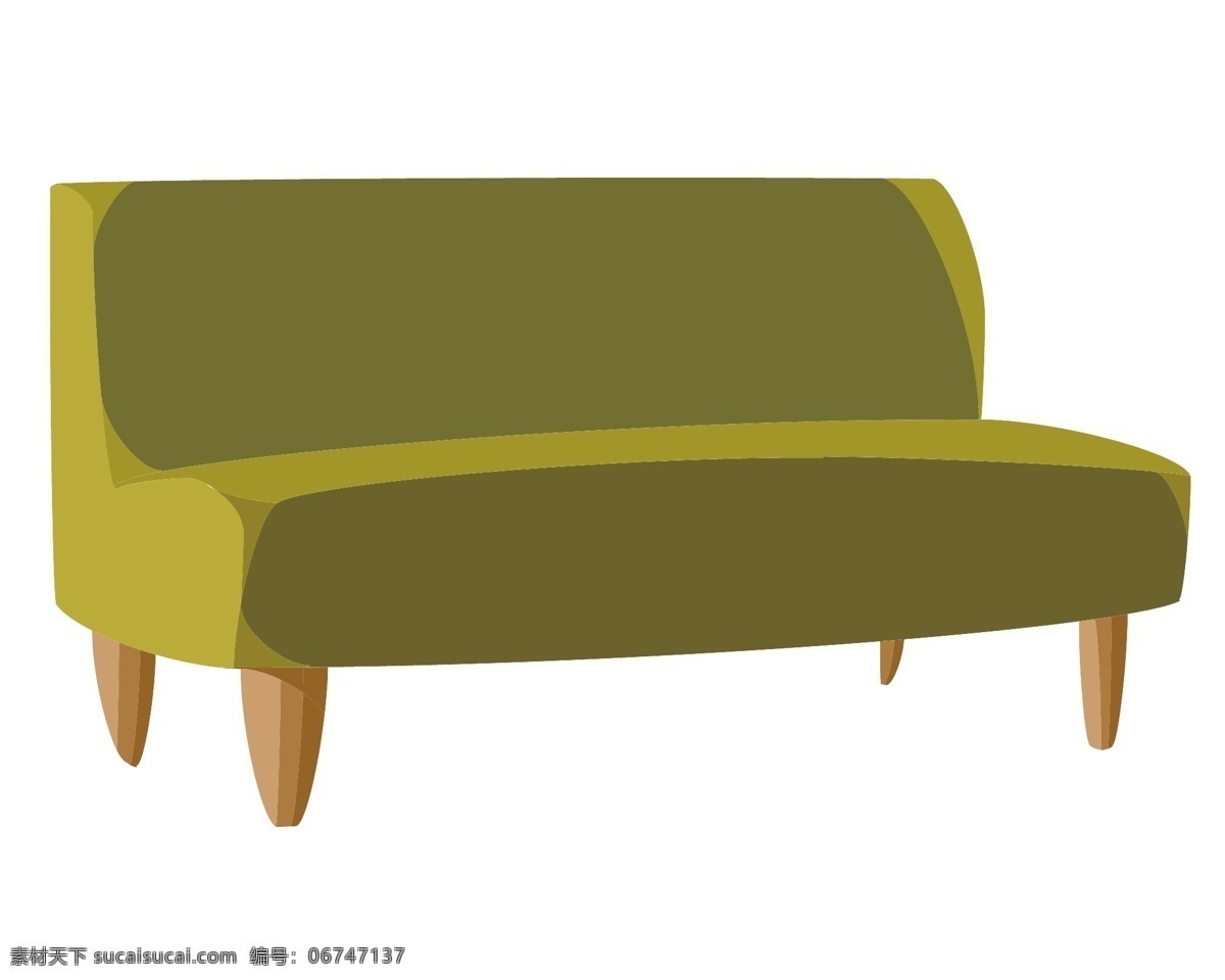 绿色 家具 沙发 插画 绿色的沙发 卡通插画 家具插画 精美的家具 时尚的家具 皮质的沙发 舒服发沙发