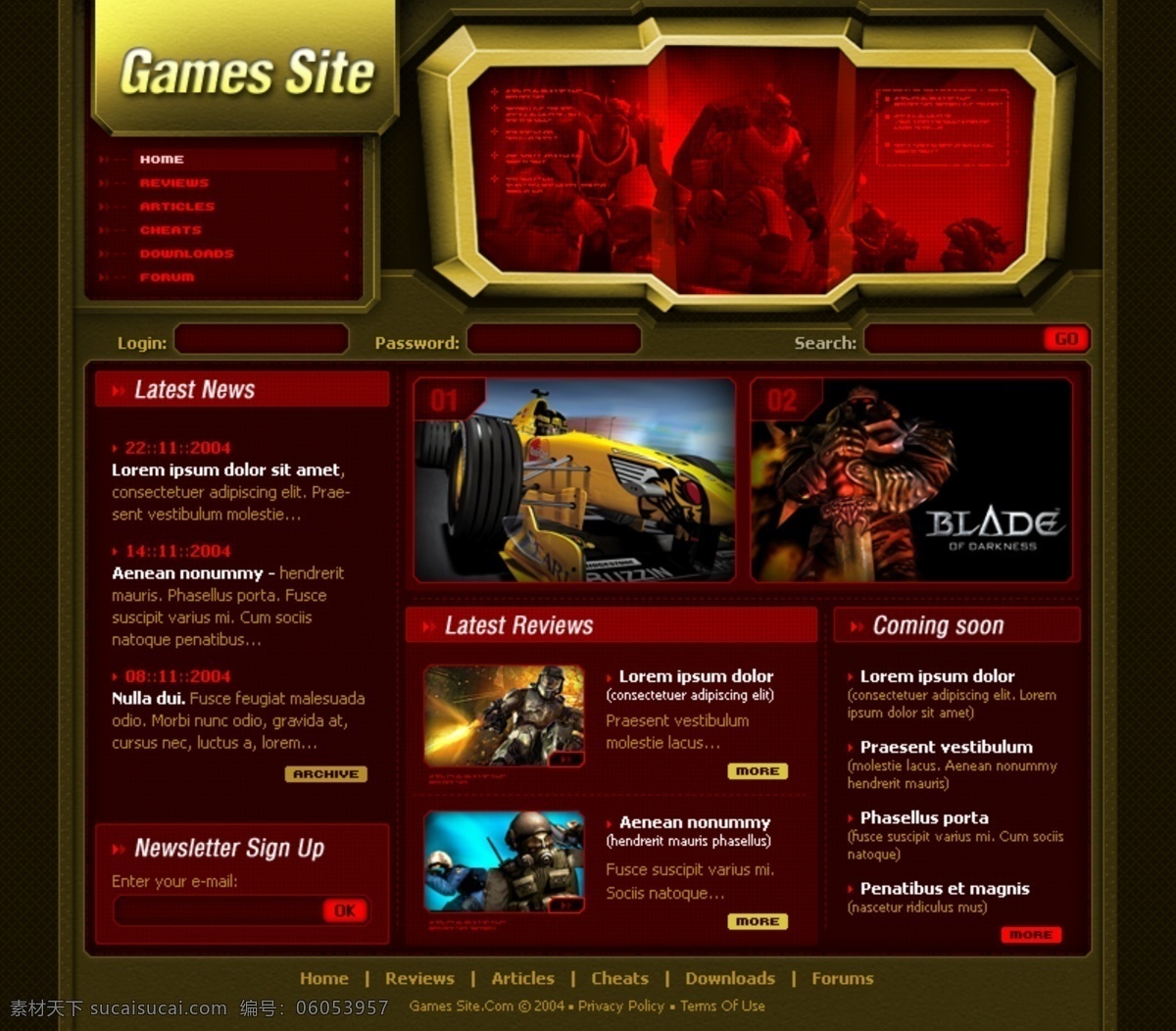 野战 游戏 网页设计 网页 网站页面 web 界面设计 英文模板 黑色