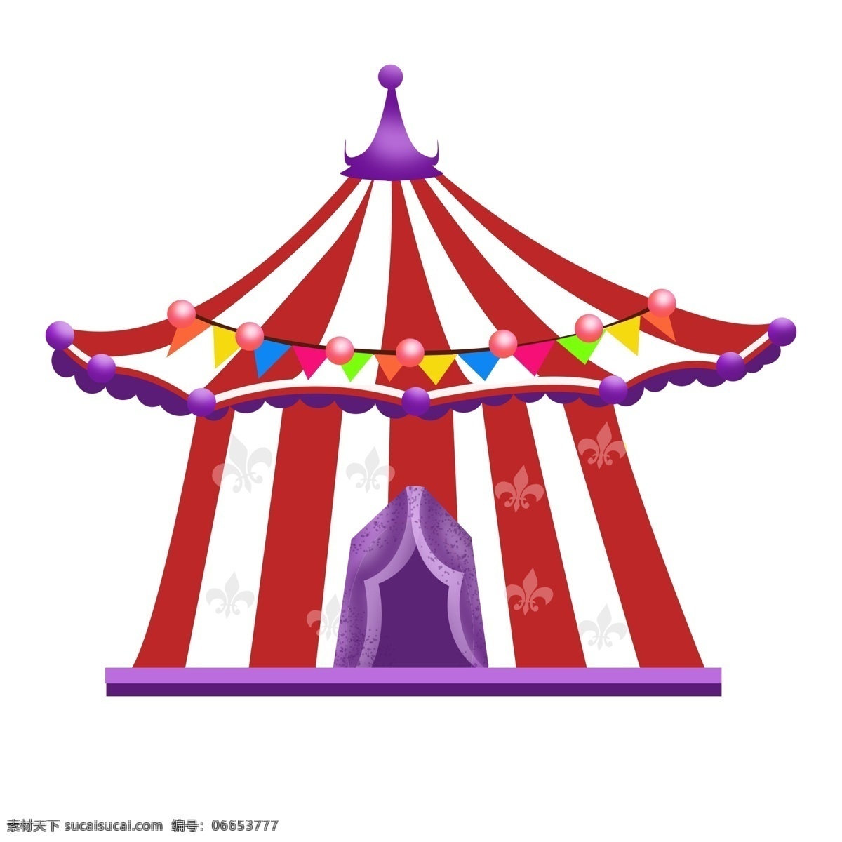 愚人节 元素 装饰 气球 彩带 马戏团 小丑 表演 帐篷 装饰元素 气球彩带