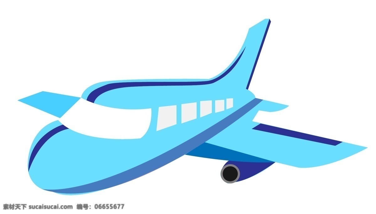 蓝色 精美 飞机 插图 漂亮的飞机 贴画飞机 小清新飞机 背景设计 蓝色飞机 创意飞机 实用工具 客机插画