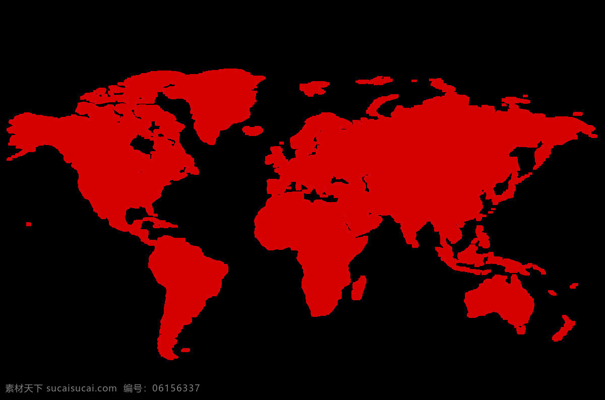 红色 地球 平面图 元素 地球平面图