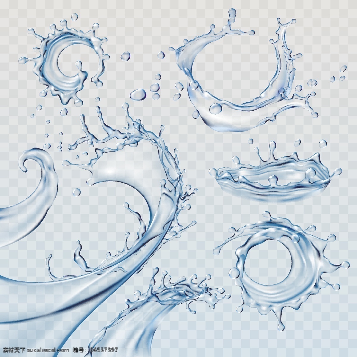 水珠水花 水素材 水珠 水滴 水花 水纹 水花素材 波浪 透明 水溅 水飞溅 水资源 海洋生物 蓝色水花
