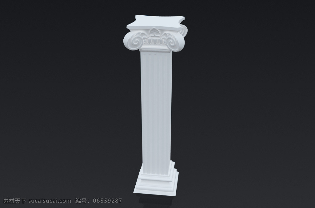 欧式 罗马柱 3d 模型 柱子 3d模型