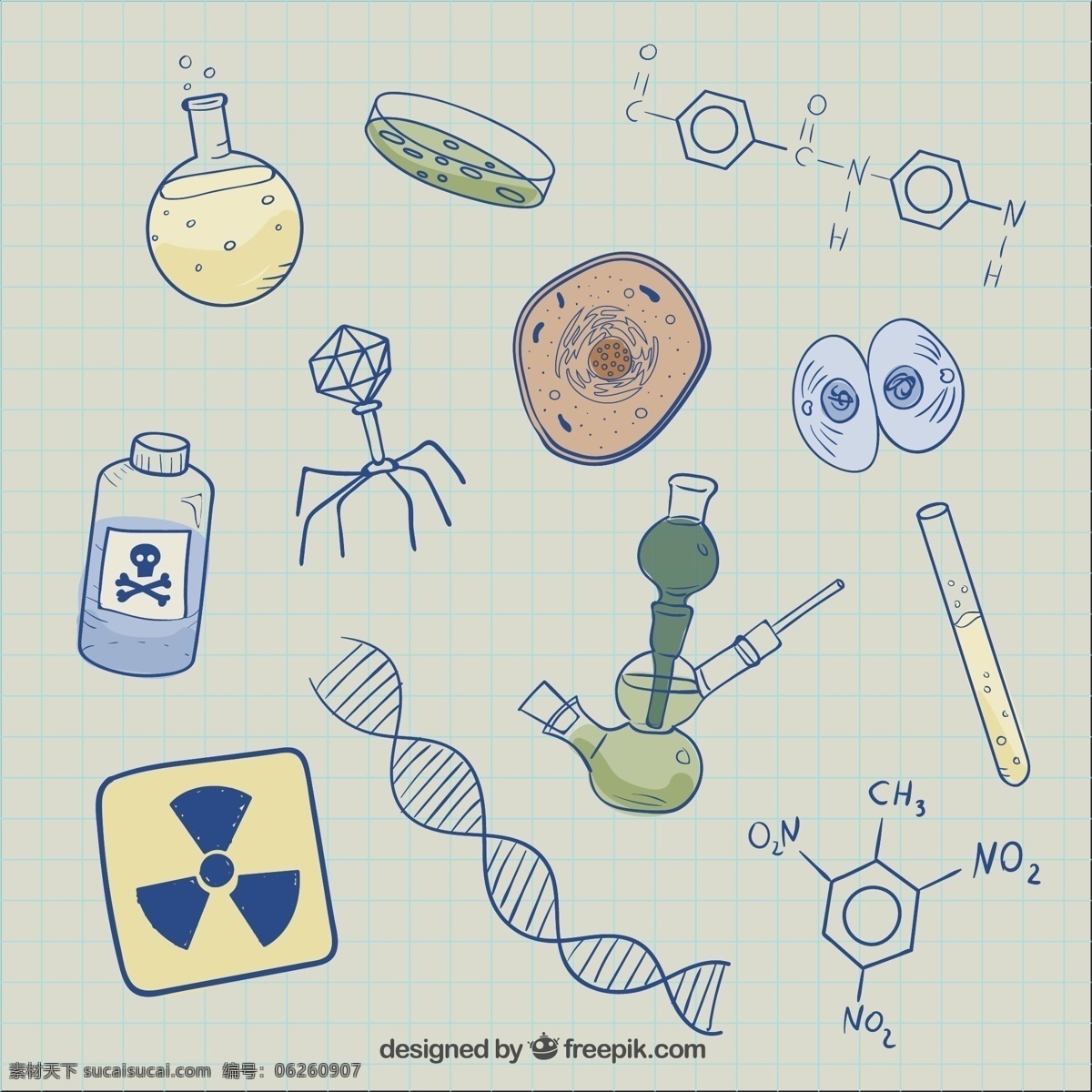 生物素描背景 背景 科学 化学 实验室 生物 符号 设备 草图 调查 灰色