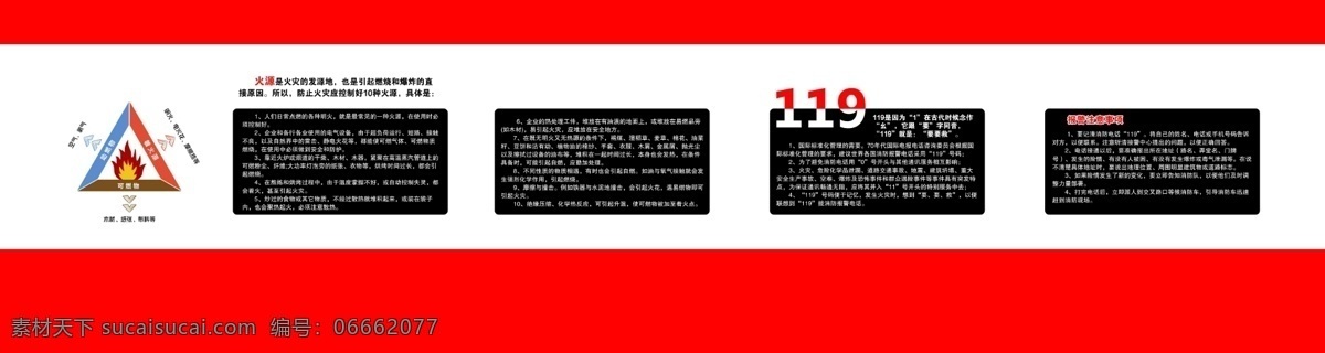 消防科普知识 消防三要素 消防科普 消防知识 火灾三要素 火灾起源 119起源 119来源 火灾来源 消防 室内广告设计