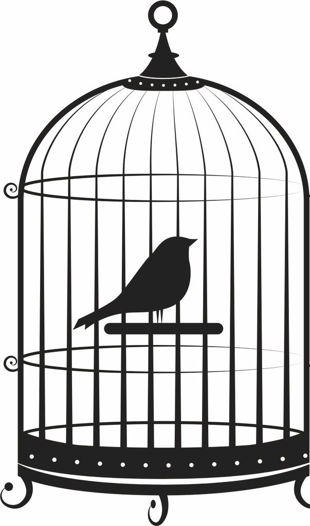 鸟笼图片 鸟笼 笼中鸟 鸟 笼子 剪影 矢量素材 矢量 矢量素材动物