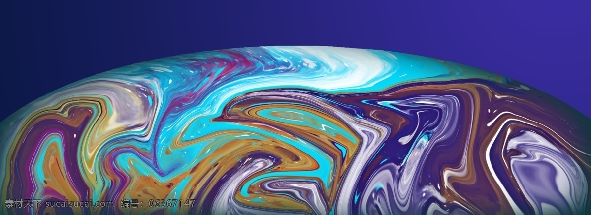 全 原创 小 清新 油漆 风格 banner 背景 小清新 时光穿梭 蓝色 气态星球 油漆风格