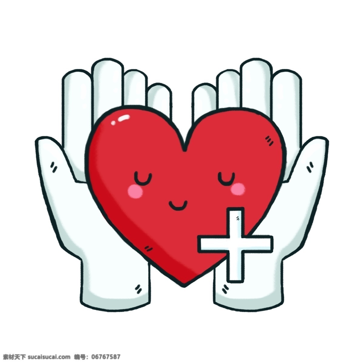 卡通 世界 保健 日 保护 心脏 健康 手绘 心 世界保健日 保护心脏 医学 效果元素