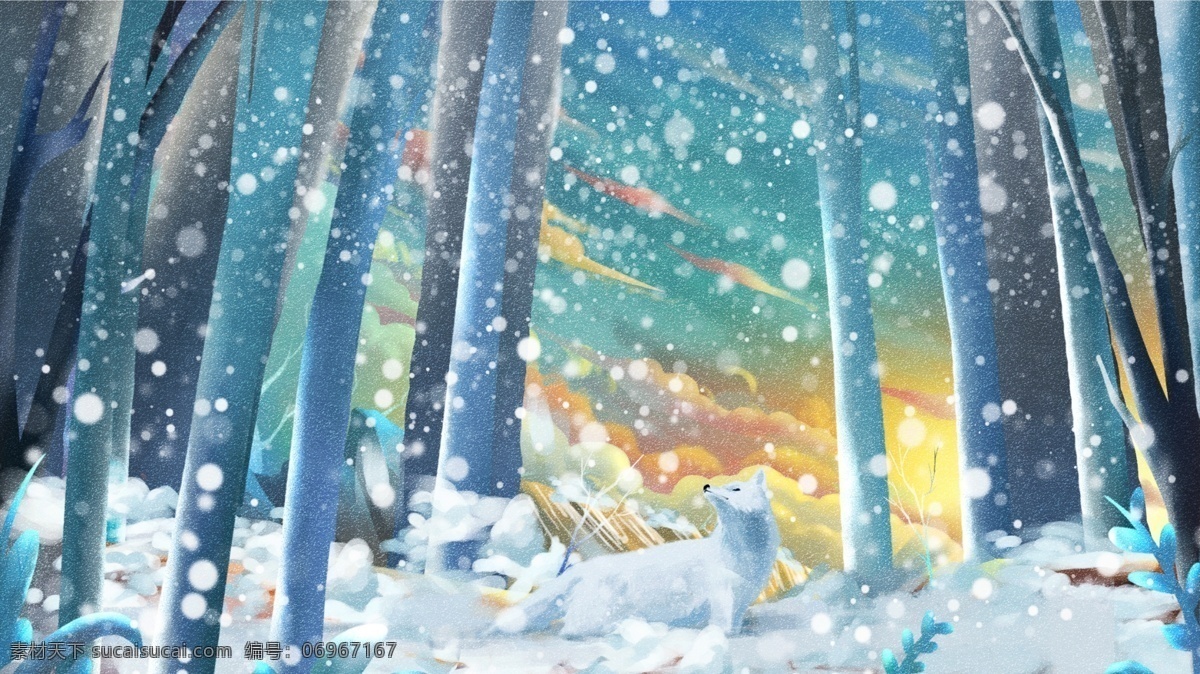 唯美 冬天 雪景 你好 立冬 小雪 大雪 插画 冬天雪景 壁纸 冬天你好 手机配图