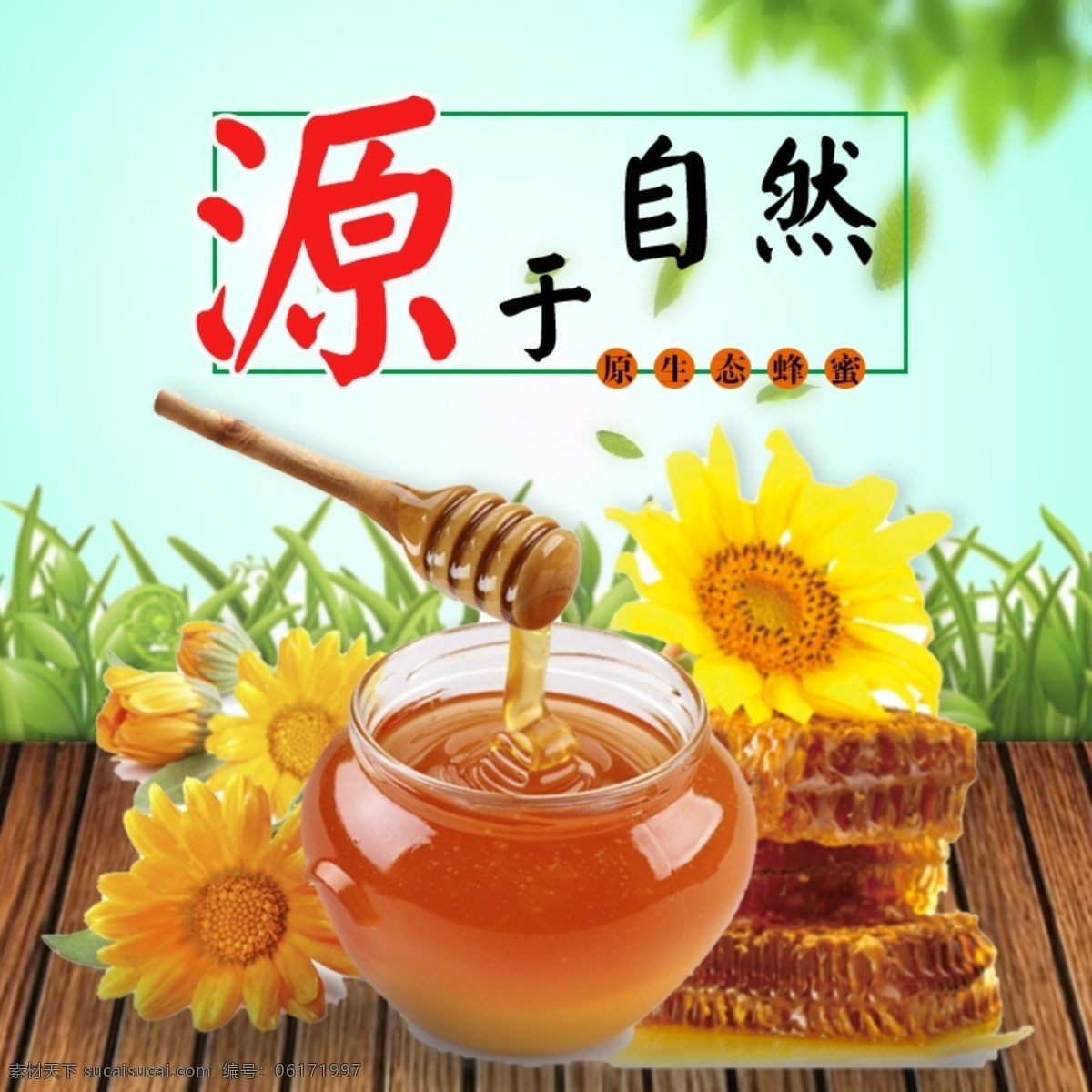 蜂蜜海报 蜂蜜 海报 绿色 自然 养生
