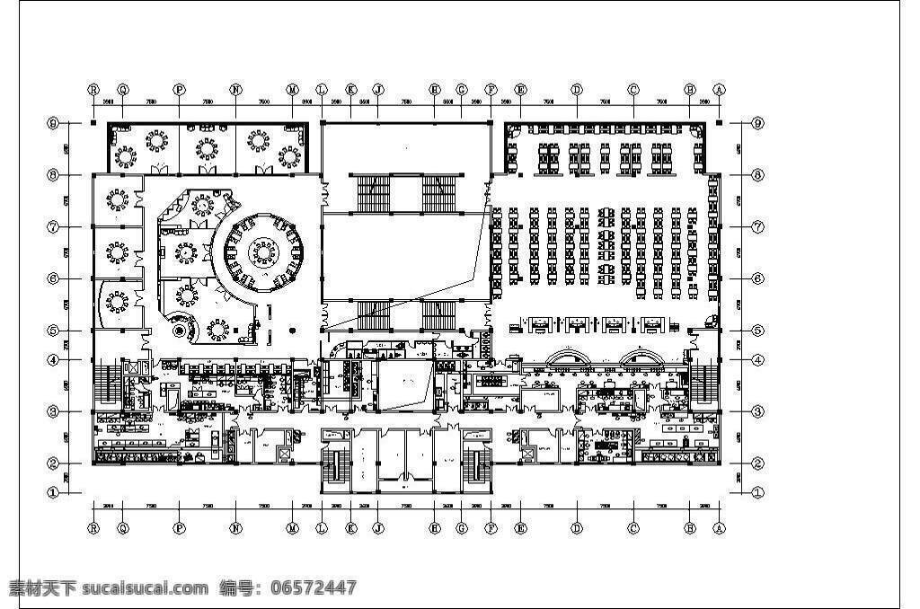 大学 餐厅 全套 平面图 室内设计 室内装饰 餐饮 空间 cad 工装 布置图