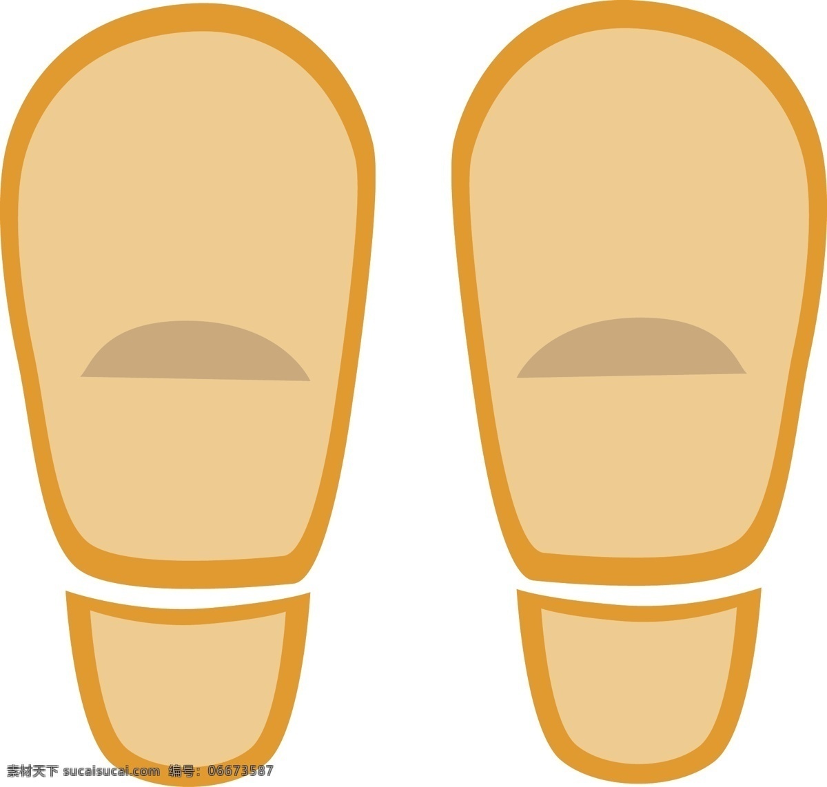 双 橙色 脚印 鞋 印 双脚 鞋印 扁平风 简约的 带网格鞋底 男女 通用 形状 百搭实用型
