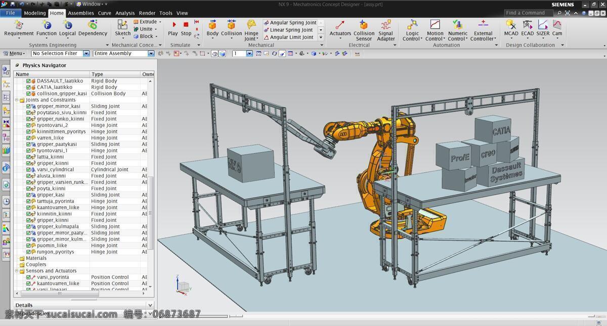 机电 一体化 概念 设计师 nx免费下载 nx9 abb 机电一体化 nx 3d模型素材 其他3d模型