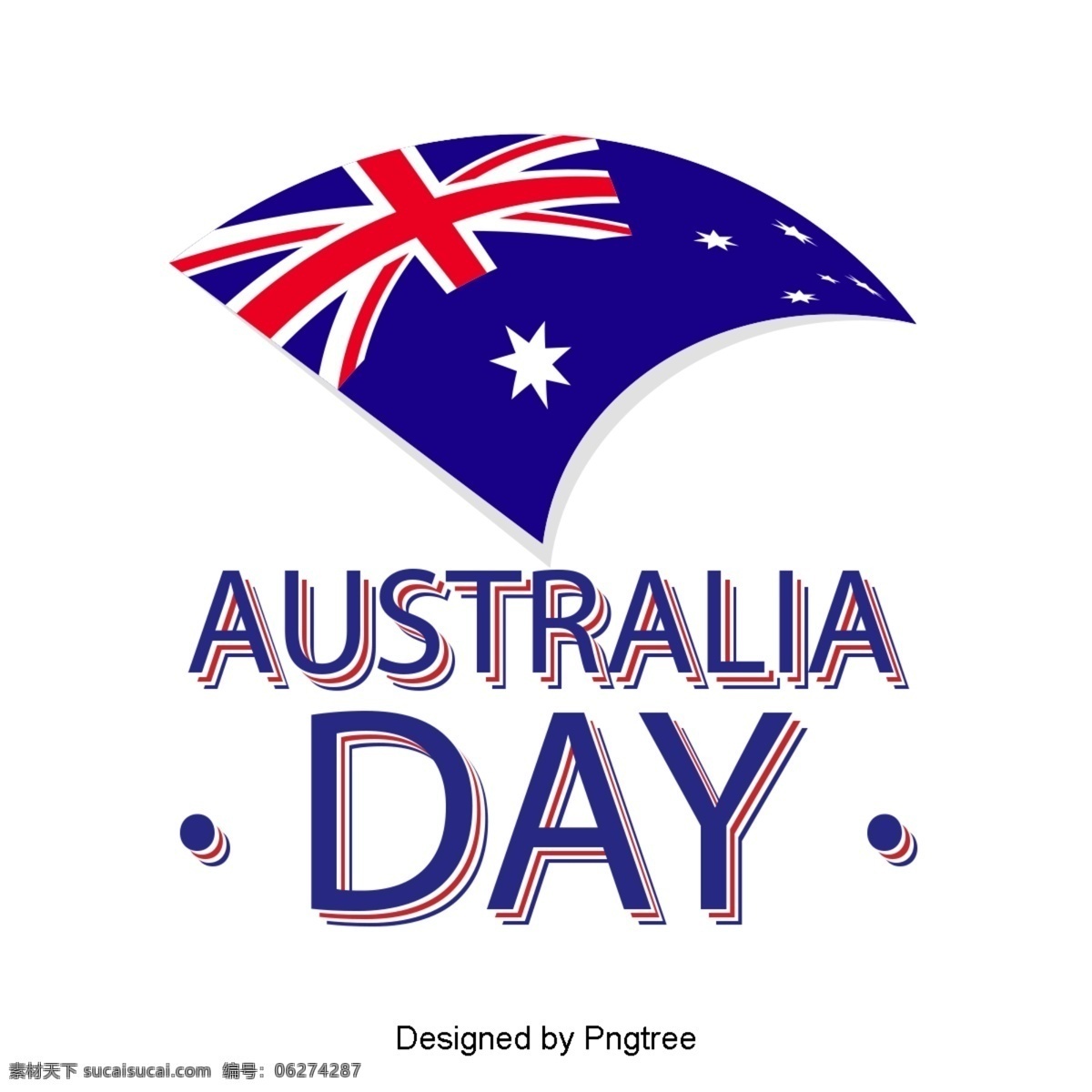 澳大利亚 国旗 蓝色 红色 星星 旗帜 字体 澳大利亚日
