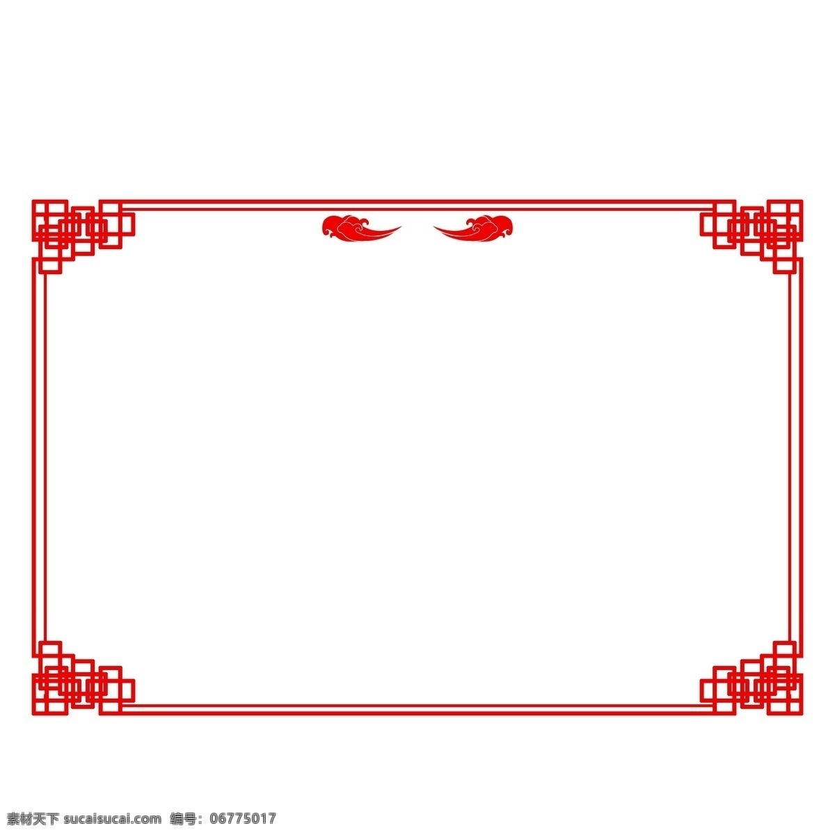 矩形 中国 风 边框 元素 中国风 古风 古代边框 喜庆边框