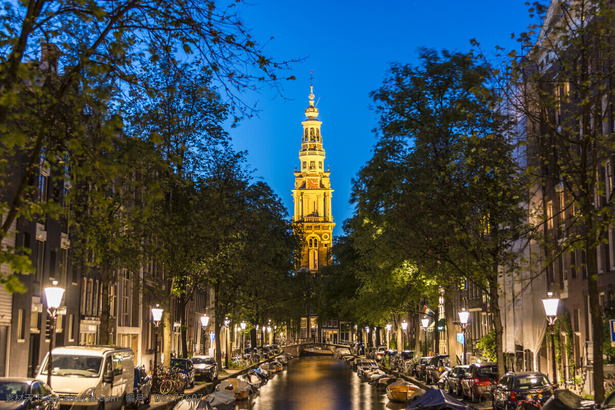 阿姆斯特丹 夜景 荷兰 城市风景 城市夜景 美丽风景 美丽景色 繁华都市 城市风光 环境家居 黑色
