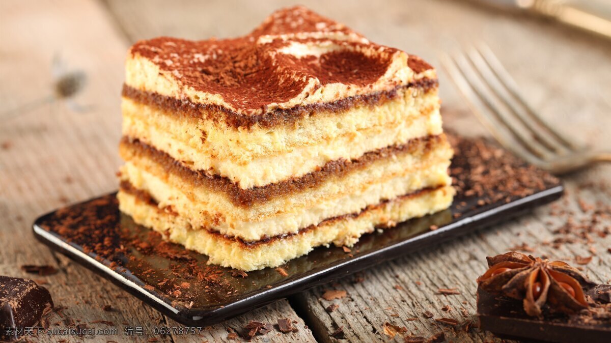 一片蛋糕图片 一片蛋糕 香料 奶油 蛋糕 香料奶油 餐饮美食 传统美食