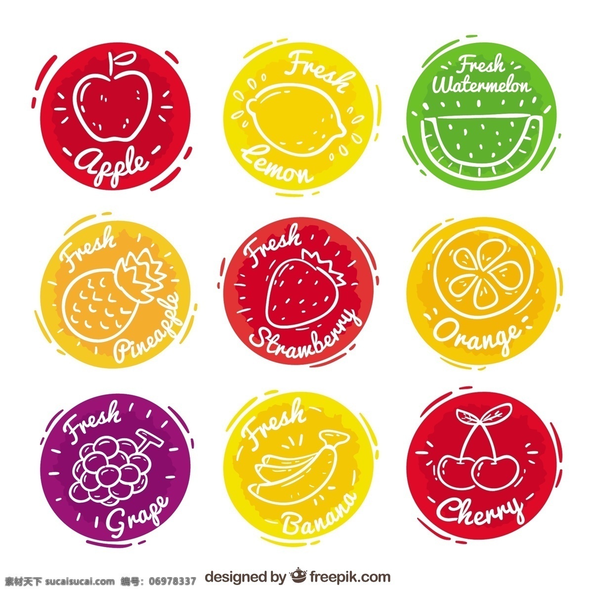九 种果 汁 图案 标签 图标 九种 果汁图案