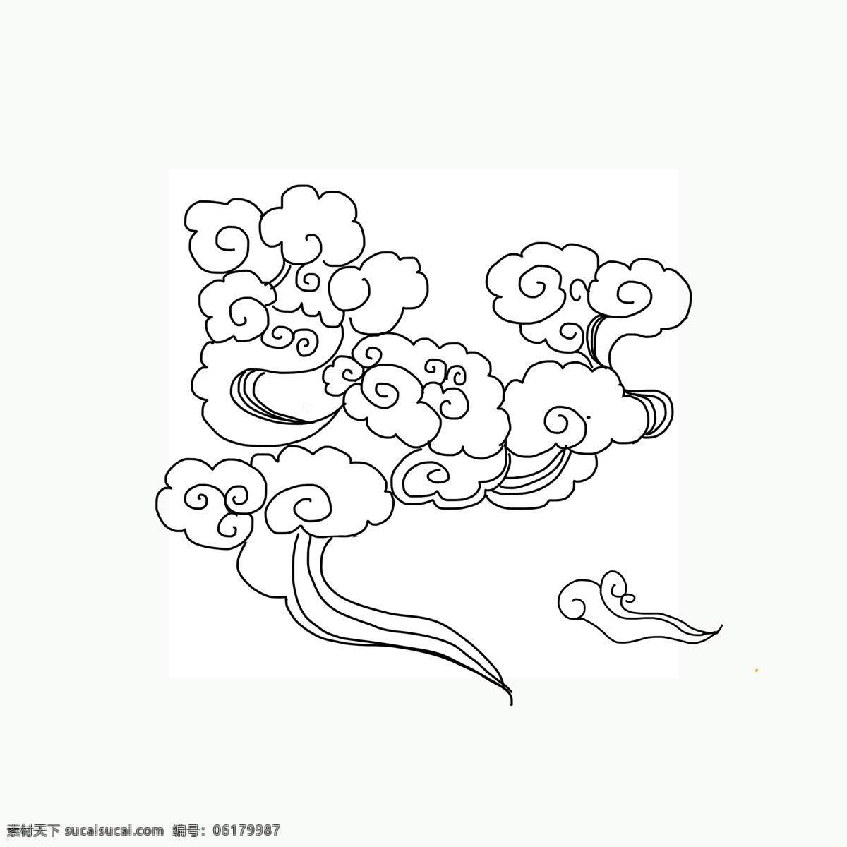 线性 手绘 生动 逼真 祥云 祥云元素 手绘祥云 云元素 线性祥云 线性手绘祥云
