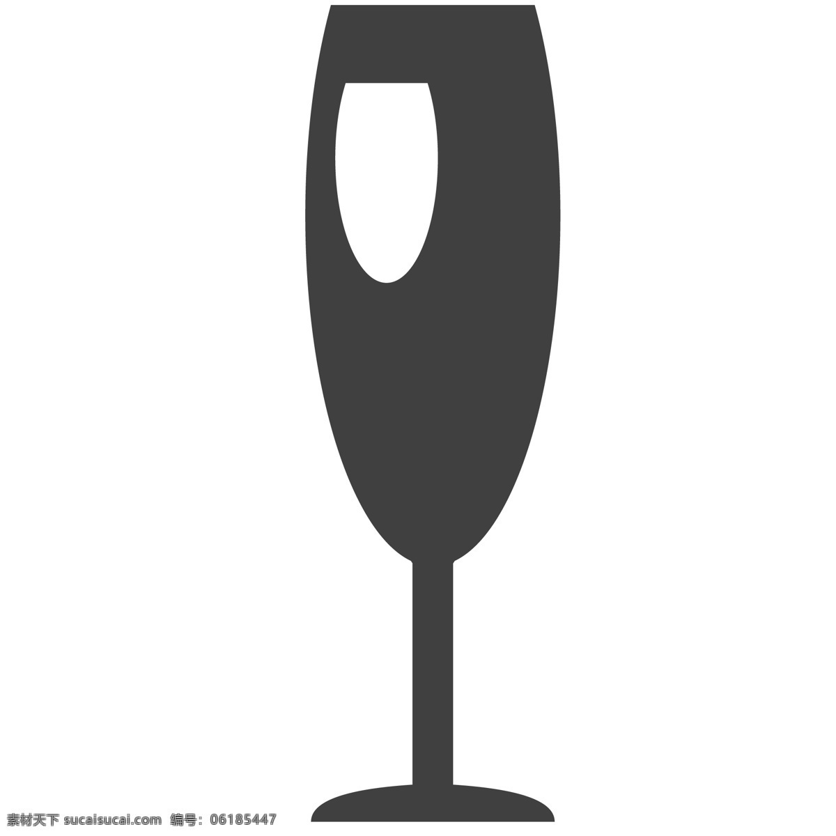 一个红酒酒杯 酒杯 杯子容器 生活图标 卡通图标 黑色的图标 手机图标 智能图标设计