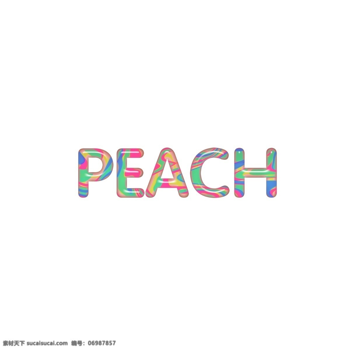 英文 字母 糖果 色系 立体 peach 桃子 卡通英文 英语 字体设计字母 装饰排版 通用英文 艺术字 单词 糖果色 流行趋势 儿童 字体