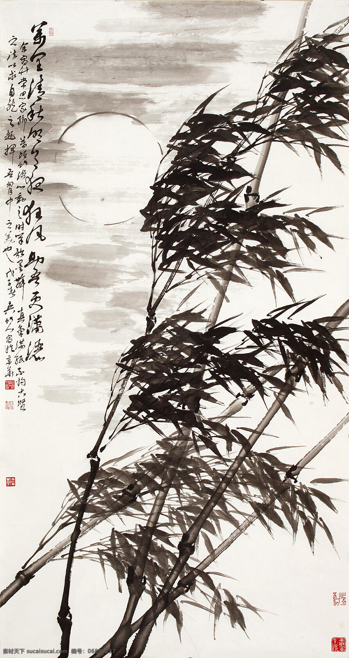 彩墨画 国画艺术 绘画 绘画书法 美术 书法 水墨画 狂风 助 吾 更 潇洒 设计素材 模板下载 中国画 植物 竹子 竹林 月亮 云彩 印章 国画竹子专辑 文化艺术 家居装饰素材 雕刻 图案