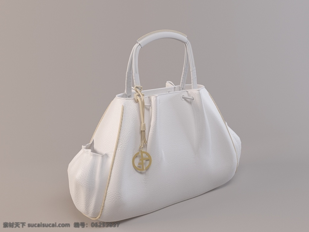 女式 白色 手提包 armani 箱包 handbag 服装模型 3d模型素材 其他3d模型