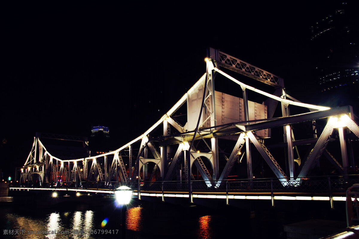 解放桥 夜拍 海河 桥梁 天津 旅游摄影 人文景观