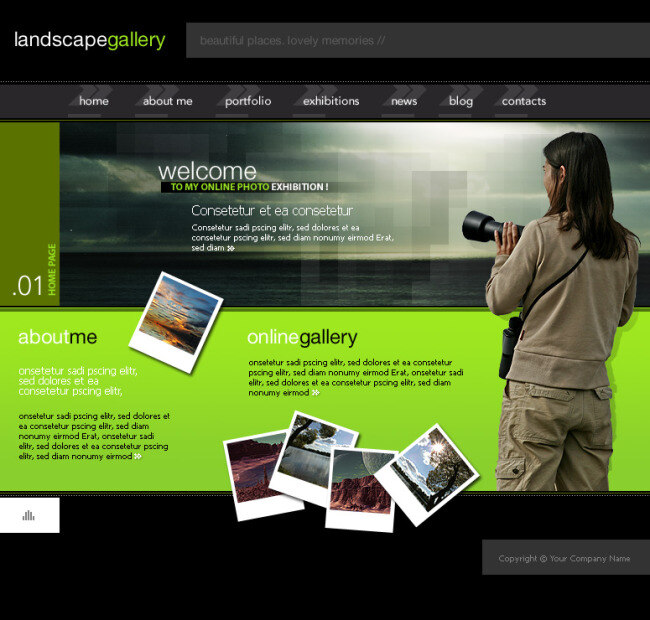 摄影世界 网页 模板 网页设计 网站模板 黑色