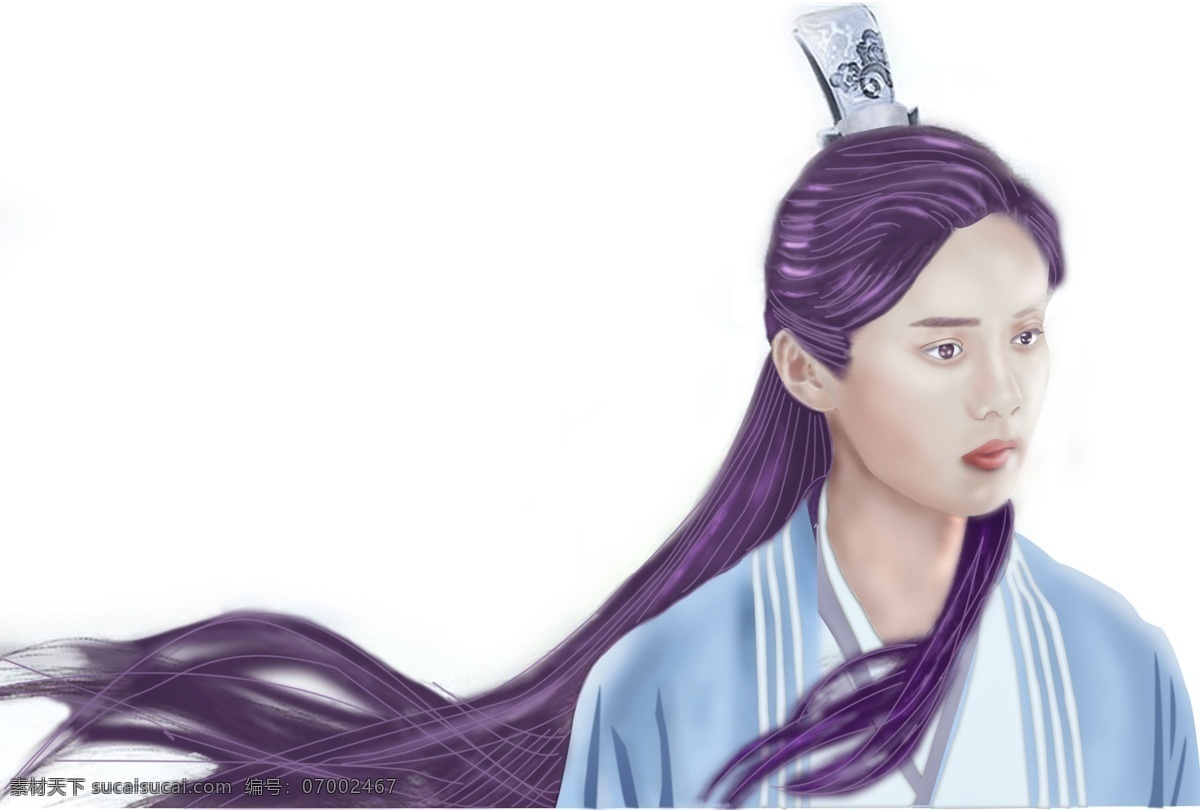手绘 鼠标绘图 人物 古凤人物