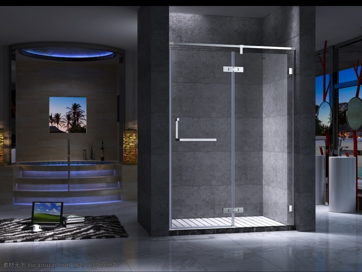 淋浴房 室内 效果图 室内效果图 淋浴房图片 高清图 环境设计 室内设计