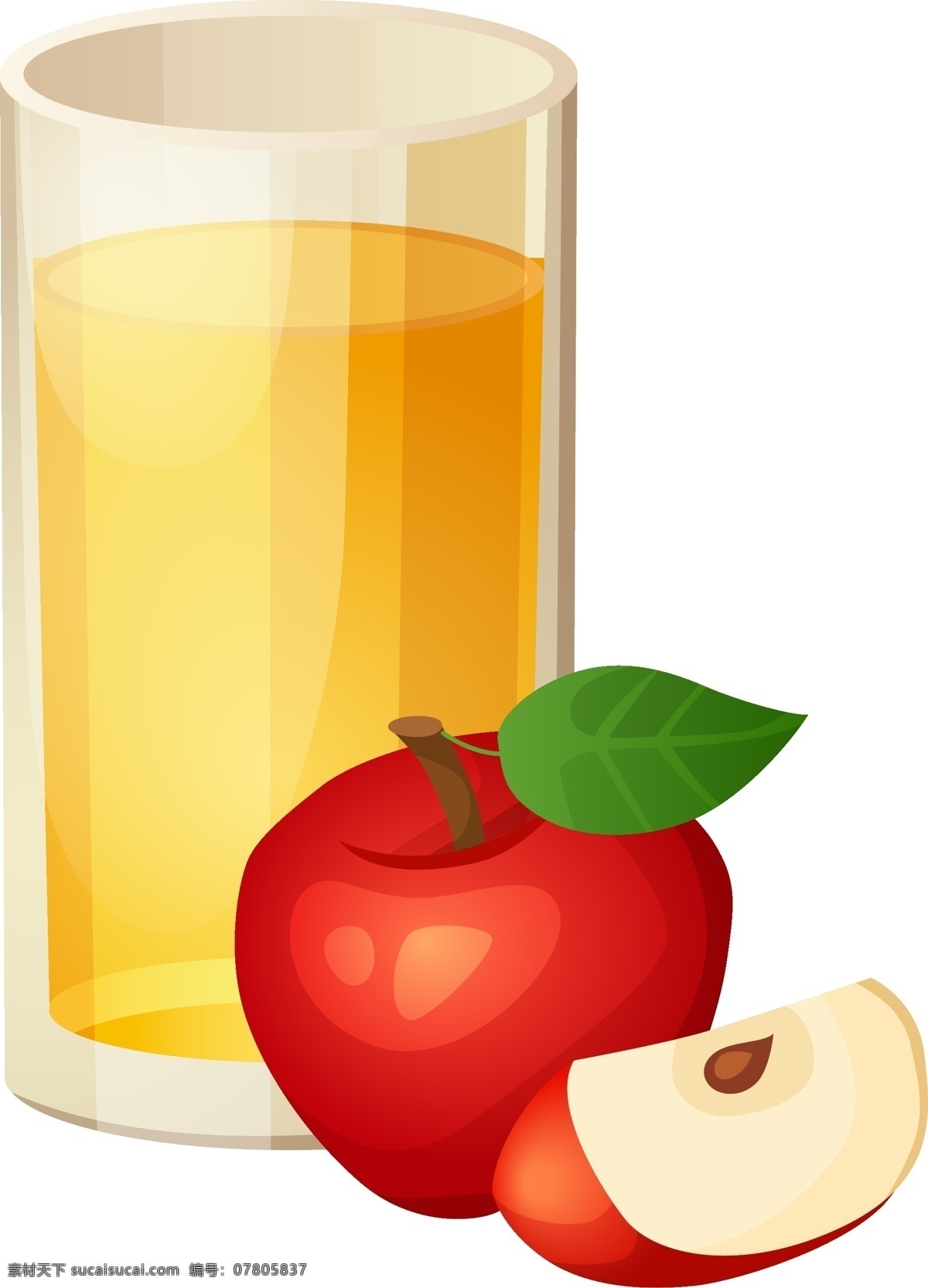 矢量 苹果 饮料 元素 水果 夏季 果汁 ai元素 免扣元素