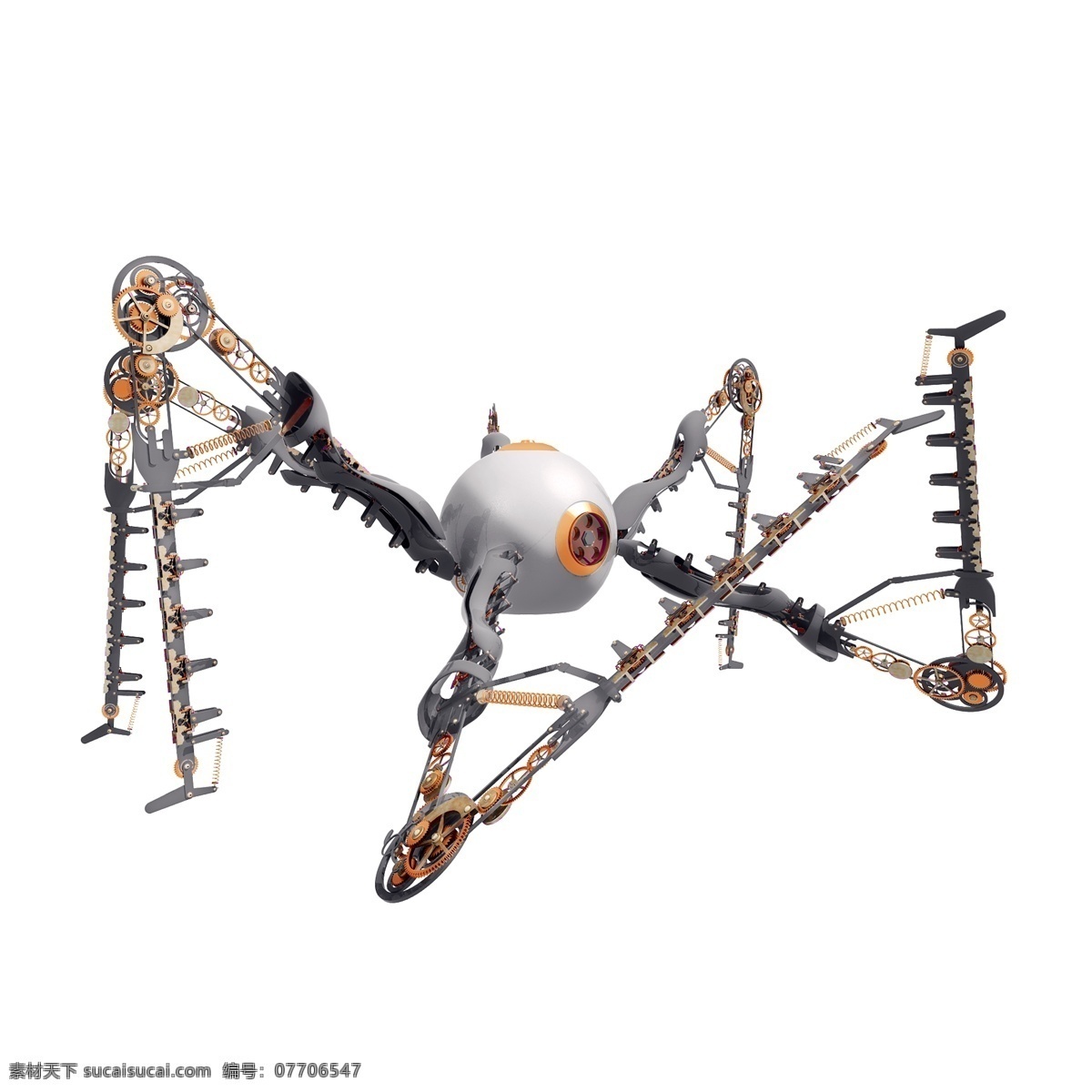 立体 精致 机器人 图 机械 质感 金属 仿真 科幻 蜘蛛 螃蟹 武器 创意 套图 png图