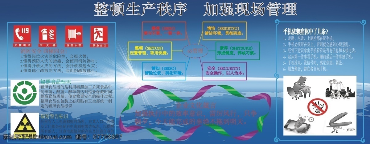 安全生产 秩序 宣传栏 安全 工厂 生产 宣传 手机危害 手机依赖 原创设计 原创展板