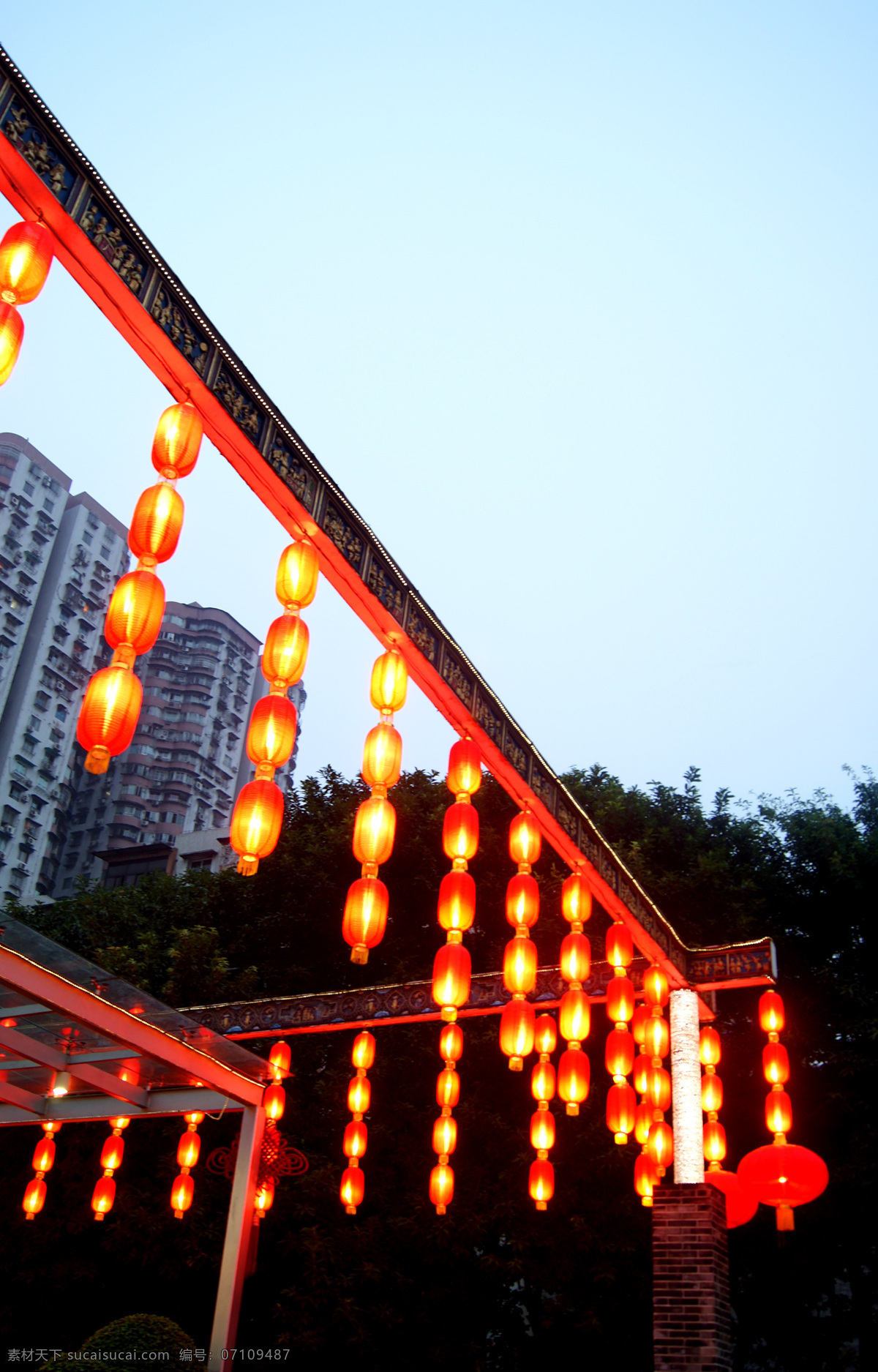 灯笼 夜景 民俗建筑 中国建筑 传统建筑 传统文化 文化艺术