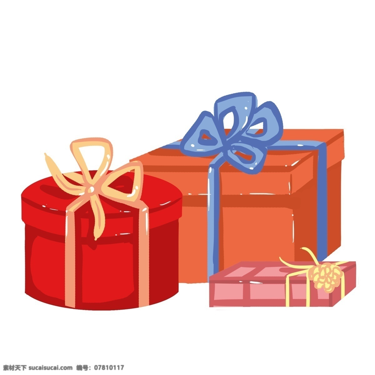 手绘 婚礼 礼物 插画 礼物盒 红色 蓝色 紫色 婚礼礼物 手绘礼物 礼物盒插画 粉色 爱情礼物
