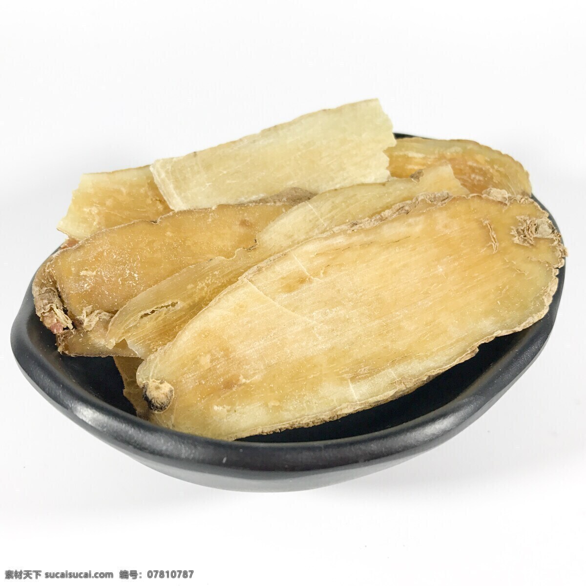 中药材 天麻 天麻片 滋补保健 白底图 餐饮美食 食物原料