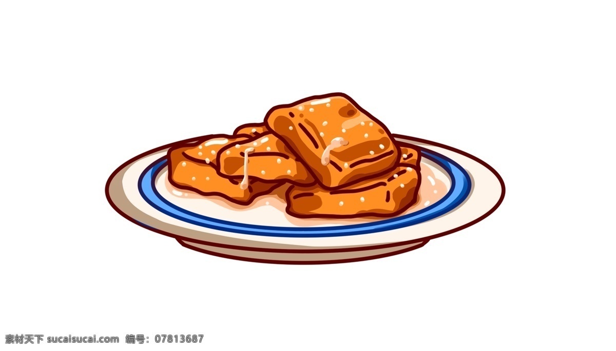 手绘 新年 美食 插画 糕点 美食插画 蛋糕 元旦 手绘糕点 新年美食 一盘蛋糕 2019年 美食插图